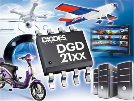 Diodes Incorporated DGD21x高電圧&高速ゲートドライバ